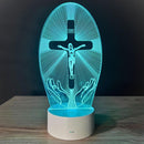 Luminária de Decoração Led de Jesus em 3D 16 Cores